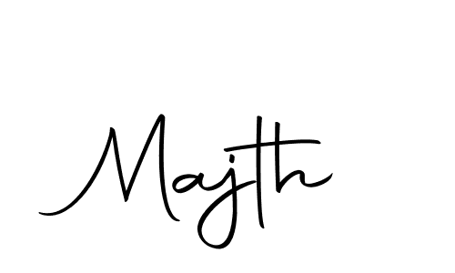 Use a signature maker to create a handwritten signature online. With this signature software, you can design (Autography-DOLnW) your own signature for name Majth. Majth signature style 10 images and pictures png