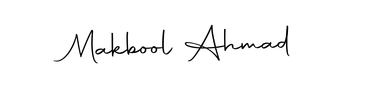 Design your own signature with our free online signature maker. With this signature software, you can create a handwritten (Autography-DOLnW) signature for name Makbool Ahmad. Makbool Ahmad signature style 10 images and pictures png