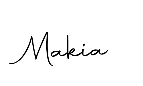 Create a beautiful signature design for name Makia. With this signature (Autography-DOLnW) fonts, you can make a handwritten signature for free. Makia signature style 10 images and pictures png