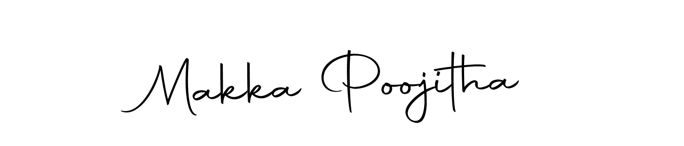 Make a beautiful signature design for name Makka Poojitha. With this signature (Autography-DOLnW) style, you can create a handwritten signature for free. Makka Poojitha signature style 10 images and pictures png
