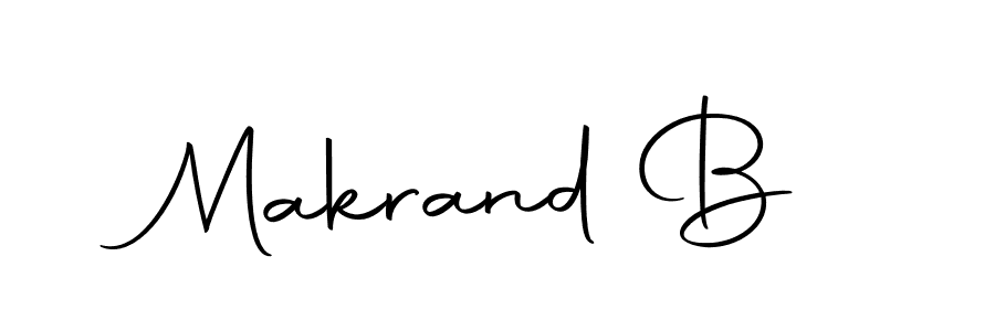 Create a beautiful signature design for name Makrand B. With this signature (Autography-DOLnW) fonts, you can make a handwritten signature for free. Makrand B signature style 10 images and pictures png