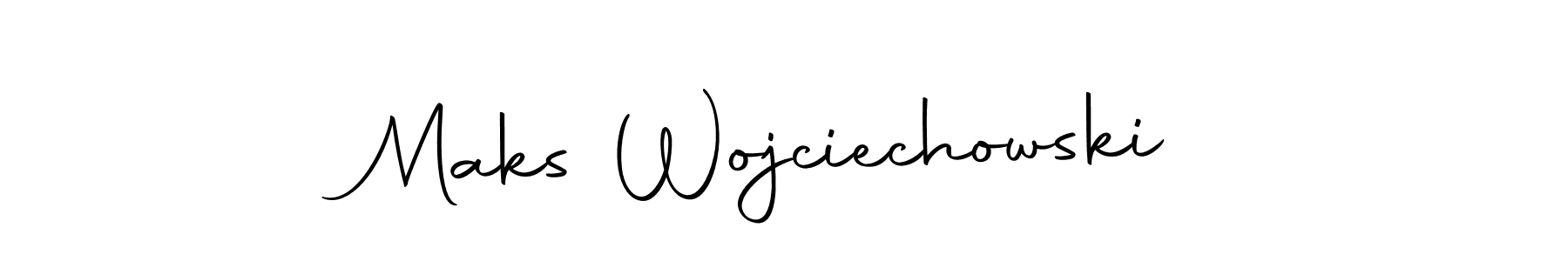 How to make Maks Wojciechowski name signature. Use Autography-DOLnW style for creating short signs online. This is the latest handwritten sign. Maks Wojciechowski signature style 10 images and pictures png