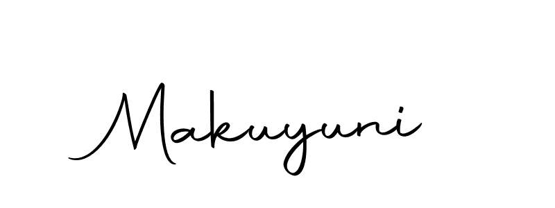 Design your own signature with our free online signature maker. With this signature software, you can create a handwritten (Autography-DOLnW) signature for name Makuyuni. Makuyuni signature style 10 images and pictures png