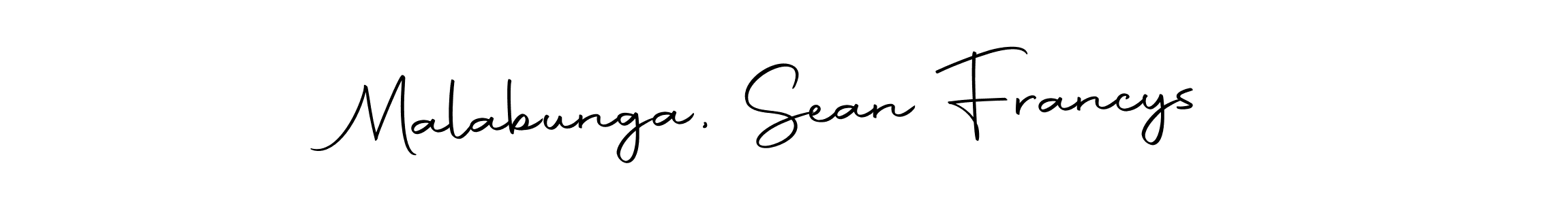 Design your own signature with our free online signature maker. With this signature software, you can create a handwritten (Autography-DOLnW) signature for name Malabunga, Sean Francys. Malabunga, Sean Francys signature style 10 images and pictures png