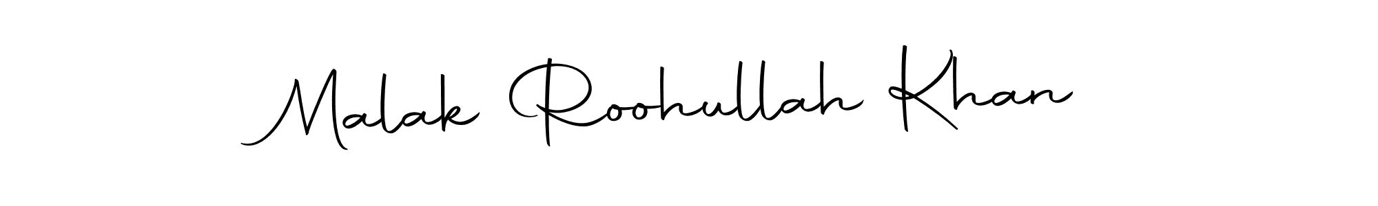 Make a beautiful signature design for name Malak Roohullah Khan. With this signature (Autography-DOLnW) style, you can create a handwritten signature for free. Malak Roohullah Khan signature style 10 images and pictures png