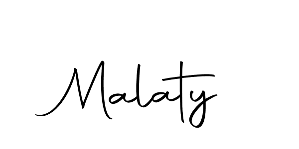 Design your own signature with our free online signature maker. With this signature software, you can create a handwritten (Autography-DOLnW) signature for name Malaty. Malaty signature style 10 images and pictures png