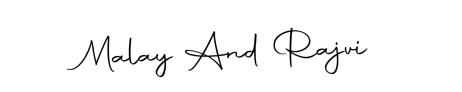 Similarly Autography-DOLnW is the best handwritten signature design. Signature creator online .You can use it as an online autograph creator for name Malay And Rajvi. Malay And Rajvi signature style 10 images and pictures png