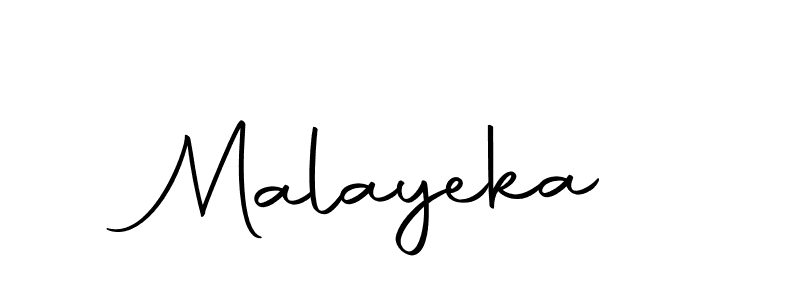 Use a signature maker to create a handwritten signature online. With this signature software, you can design (Autography-DOLnW) your own signature for name Malayeka. Malayeka signature style 10 images and pictures png