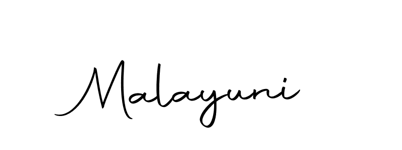 Design your own signature with our free online signature maker. With this signature software, you can create a handwritten (Autography-DOLnW) signature for name Malayuni. Malayuni signature style 10 images and pictures png