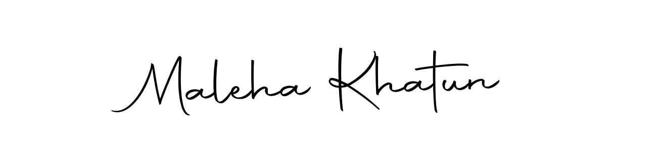 Use a signature maker to create a handwritten signature online. With this signature software, you can design (Autography-DOLnW) your own signature for name Maleha Khatun. Maleha Khatun signature style 10 images and pictures png