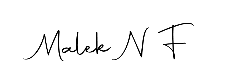 Design your own signature with our free online signature maker. With this signature software, you can create a handwritten (Autography-DOLnW) signature for name Malek N F. Malek N F signature style 10 images and pictures png