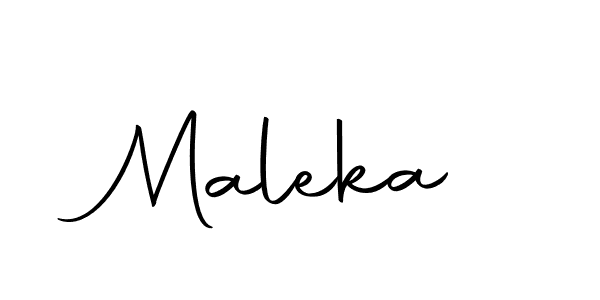 Make a beautiful signature design for name Maleka. With this signature (Autography-DOLnW) style, you can create a handwritten signature for free. Maleka signature style 10 images and pictures png