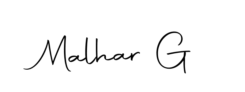 How to make Malhar G signature? Autography-DOLnW is a professional autograph style. Create handwritten signature for Malhar G name. Malhar G signature style 10 images and pictures png