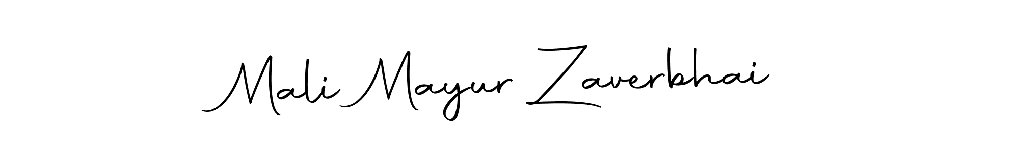 Also we have Mali Mayur Zaverbhai name is the best signature style. Create professional handwritten signature collection using Autography-DOLnW autograph style. Mali Mayur Zaverbhai signature style 10 images and pictures png