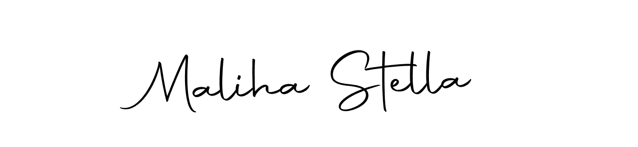 Design your own signature with our free online signature maker. With this signature software, you can create a handwritten (Autography-DOLnW) signature for name Maliha Stella. Maliha Stella signature style 10 images and pictures png