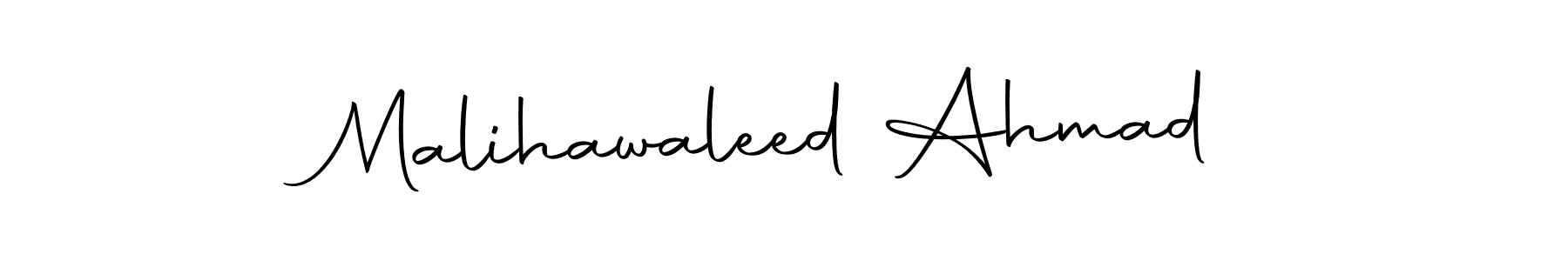 Make a beautiful signature design for name Malihawaleed Ahmad. With this signature (Autography-DOLnW) style, you can create a handwritten signature for free. Malihawaleed Ahmad signature style 10 images and pictures png