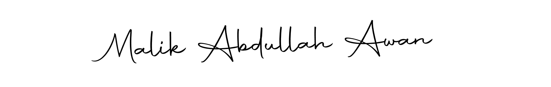 How to make Malik Abdullah Awan name signature. Use Autography-DOLnW style for creating short signs online. This is the latest handwritten sign. Malik Abdullah Awan signature style 10 images and pictures png