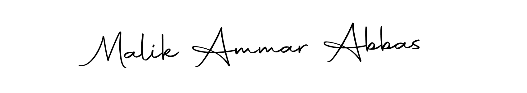 Design your own signature with our free online signature maker. With this signature software, you can create a handwritten (Autography-DOLnW) signature for name Malik Ammar Abbas. Malik Ammar Abbas signature style 10 images and pictures png