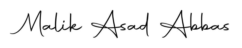 Create your official email sign-off with Malik Asad Abbas name in Autography-DOLnW style. Crisp, clean, and perfectly legible across all screens. Malik Asad Abbas signature style 10 images and pictures png