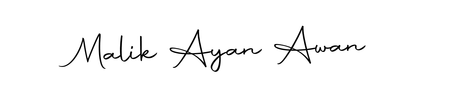 Use a signature maker to create a handwritten signature online. With this signature software, you can design (Autography-DOLnW) your own signature for name Malik Ayan Awan. Malik Ayan Awan signature style 10 images and pictures png