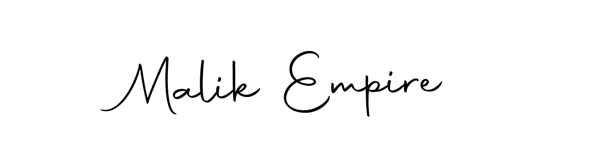 Design your own signature with our free online signature maker. With this signature software, you can create a handwritten (Autography-DOLnW) signature for name Malik Empire. Malik Empire signature style 10 images and pictures png