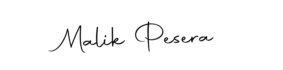 How to make Malik Pesera name signature. Use Autography-DOLnW style for creating short signs online. This is the latest handwritten sign. Malik Pesera signature style 10 images and pictures png