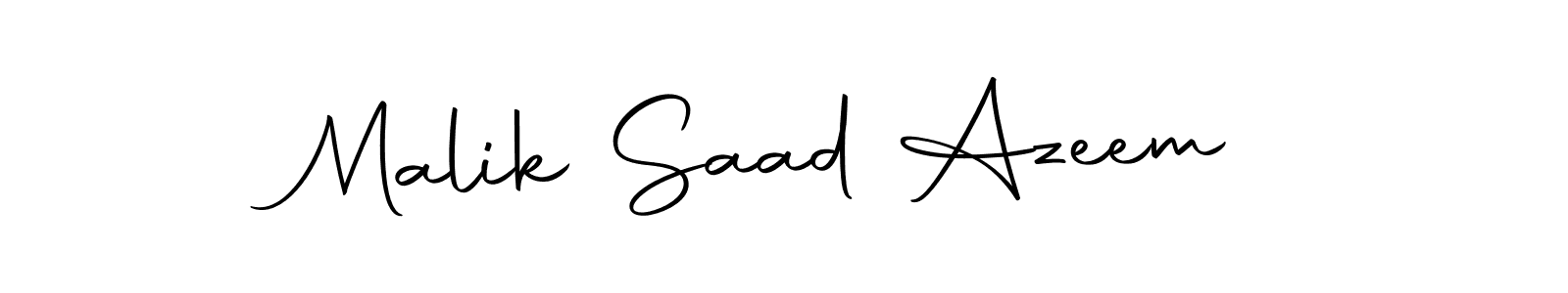 Create a beautiful signature design for name Malik Saad Azeem. With this signature (Autography-DOLnW) fonts, you can make a handwritten signature for free. Malik Saad Azeem signature style 10 images and pictures png