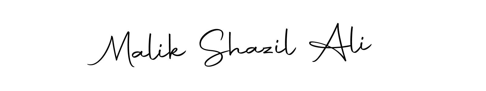 How to make Malik Shazil Ali name signature. Use Autography-DOLnW style for creating short signs online. This is the latest handwritten sign. Malik Shazil Ali signature style 10 images and pictures png