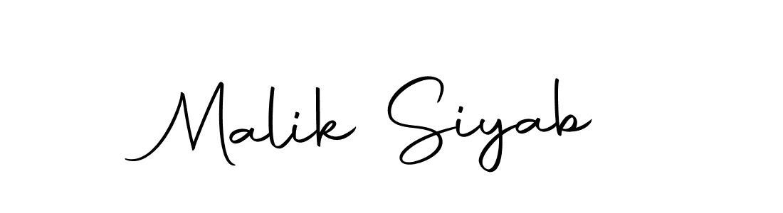 How to make Malik Siyab name signature. Use Autography-DOLnW style for creating short signs online. This is the latest handwritten sign. Malik Siyab signature style 10 images and pictures png