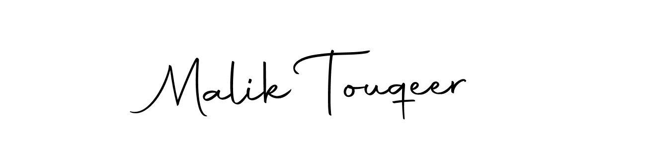 The best way (Autography-DOLnW) to make a short signature is to pick only two or three words in your name. The name Malik Touqeer include a total of six letters. For converting this name. Malik Touqeer signature style 10 images and pictures png
