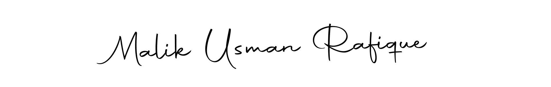 Create a beautiful signature design for name Malik Usman Rafique. With this signature (Autography-DOLnW) fonts, you can make a handwritten signature for free. Malik Usman Rafique signature style 10 images and pictures png