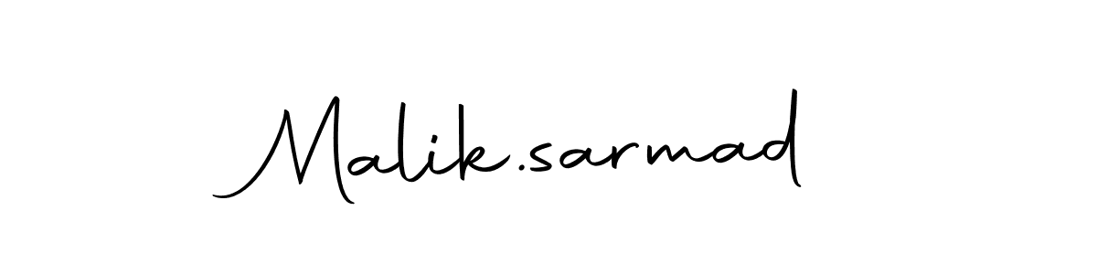 How to make Malik.sarmad name signature. Use Autography-DOLnW style for creating short signs online. This is the latest handwritten sign. Malik.sarmad signature style 10 images and pictures png