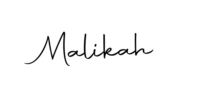 Design your own signature with our free online signature maker. With this signature software, you can create a handwritten (Autography-DOLnW) signature for name Malikah. Malikah signature style 10 images and pictures png