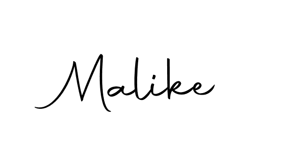 Create a beautiful signature design for name Malike. With this signature (Autography-DOLnW) fonts, you can make a handwritten signature for free. Malike signature style 10 images and pictures png