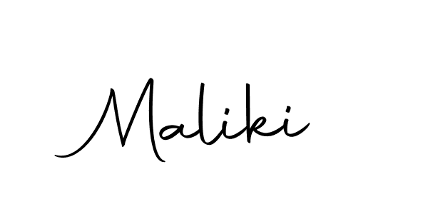 Create a beautiful signature design for name Maliki. With this signature (Autography-DOLnW) fonts, you can make a handwritten signature for free. Maliki signature style 10 images and pictures png