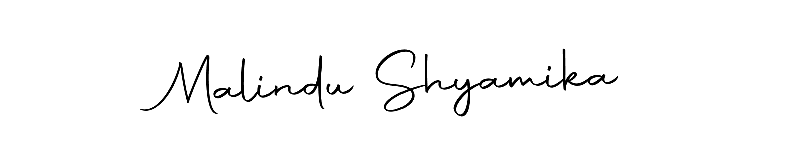 Make a beautiful signature design for name Malindu Shyamika. With this signature (Autography-DOLnW) style, you can create a handwritten signature for free. Malindu Shyamika signature style 10 images and pictures png