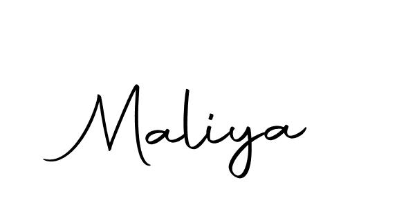 Use a signature maker to create a handwritten signature online. With this signature software, you can design (Autography-DOLnW) your own signature for name Maliya. Maliya signature style 10 images and pictures png