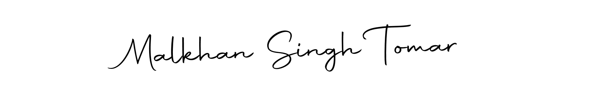 How to make Malkhan Singh Tomar name signature. Use Autography-DOLnW style for creating short signs online. This is the latest handwritten sign. Malkhan Singh Tomar signature style 10 images and pictures png