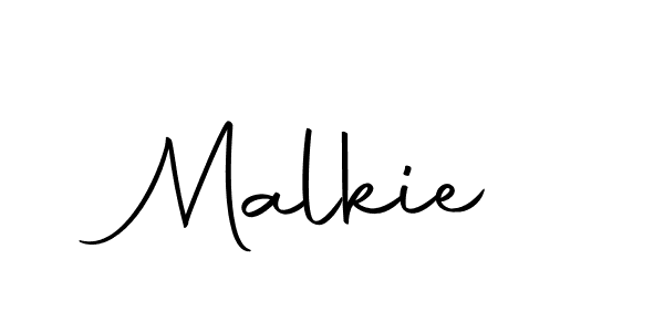 Use a signature maker to create a handwritten signature online. With this signature software, you can design (Autography-DOLnW) your own signature for name Malkie. Malkie signature style 10 images and pictures png