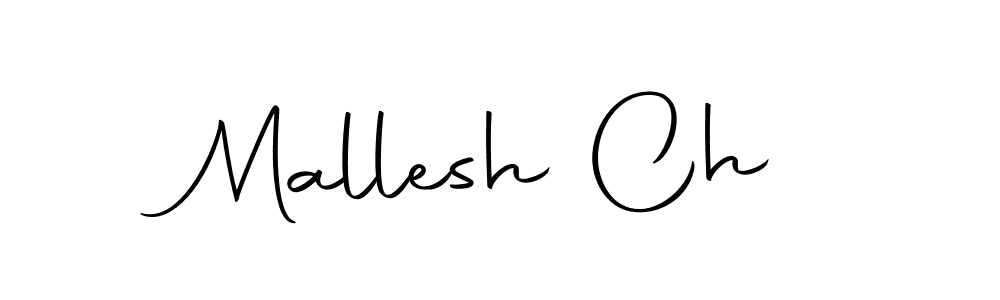 How to make Mallesh Ch name signature. Use Autography-DOLnW style for creating short signs online. This is the latest handwritten sign. Mallesh Ch signature style 10 images and pictures png