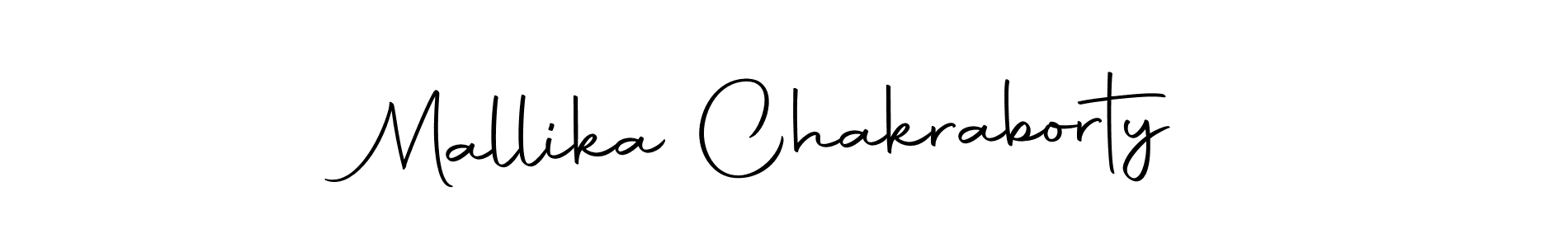 Mallika Chakraborty stylish signature style. Best Handwritten Sign (Autography-DOLnW) for my name. Handwritten Signature Collection Ideas for my name Mallika Chakraborty. Mallika Chakraborty signature style 10 images and pictures png
