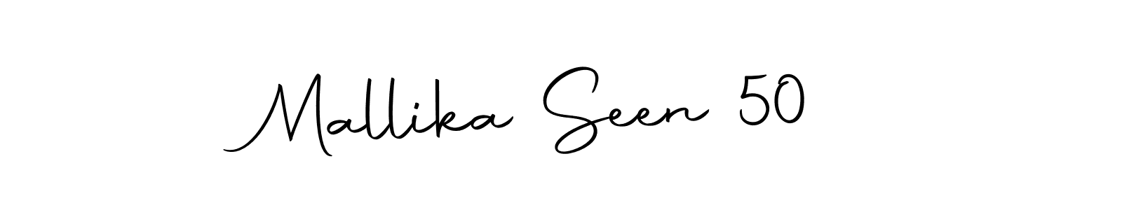 Make a beautiful signature design for name Mallika Seen 50 . Use this online signature maker to create a handwritten signature for free. Mallika Seen 50  signature style 10 images and pictures png