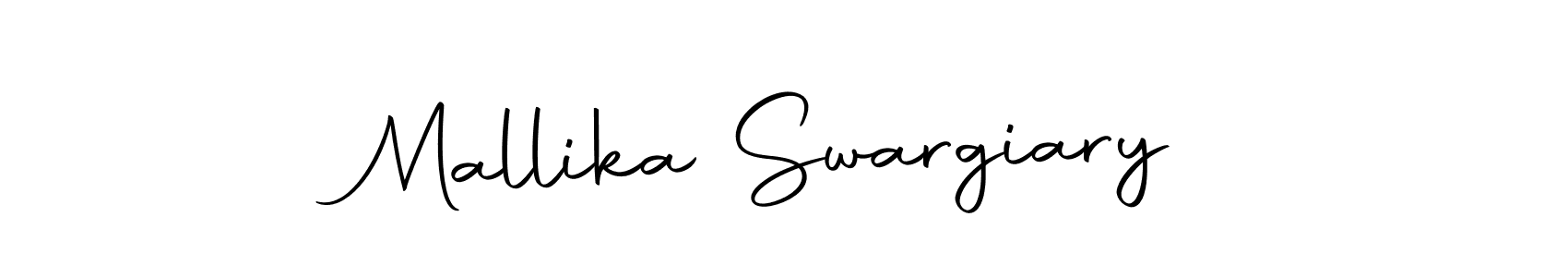Make a beautiful signature design for name Mallika Swargiary. With this signature (Autography-DOLnW) style, you can create a handwritten signature for free. Mallika Swargiary signature style 10 images and pictures png