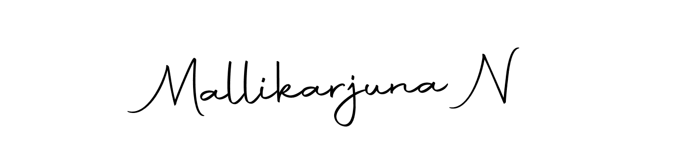 How to make Mallikarjuna N name signature. Use Autography-DOLnW style for creating short signs online. This is the latest handwritten sign. Mallikarjuna N signature style 10 images and pictures png