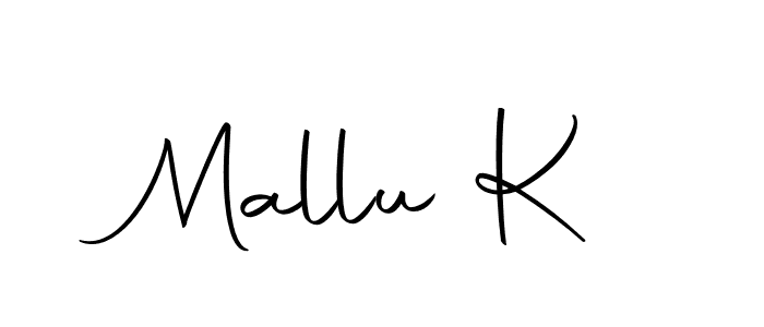 Create a beautiful signature design for name Mallu K. With this signature (Autography-DOLnW) fonts, you can make a handwritten signature for free. Mallu K signature style 10 images and pictures png