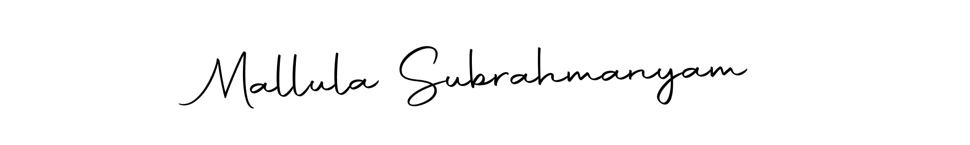 It looks lik you need a new signature style for name Mallula Subrahmanyam. Design unique handwritten (Autography-DOLnW) signature with our free signature maker in just a few clicks. Mallula Subrahmanyam signature style 10 images and pictures png