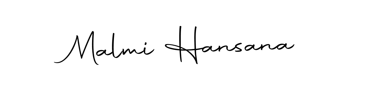 Create a beautiful signature design for name Malmi Hansana. With this signature (Autography-DOLnW) fonts, you can make a handwritten signature for free. Malmi Hansana signature style 10 images and pictures png