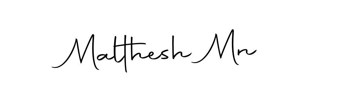 How to make Malthesh Mn name signature. Use Autography-DOLnW style for creating short signs online. This is the latest handwritten sign. Malthesh Mn signature style 10 images and pictures png