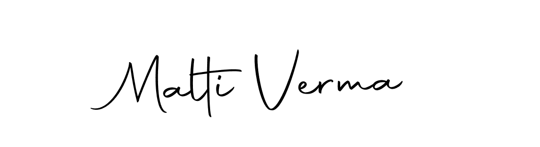 Also we have Malti Verma name is the best signature style. Create professional handwritten signature collection using Autography-DOLnW autograph style. Malti Verma signature style 10 images and pictures png