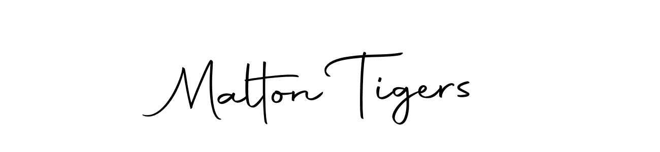 How to make Malton Tigers name signature. Use Autography-DOLnW style for creating short signs online. This is the latest handwritten sign. Malton Tigers signature style 10 images and pictures png